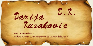 Darija Kušaković vizit kartica